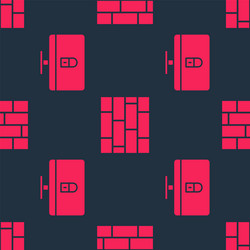 set lock on computer monitor and bricks vector image