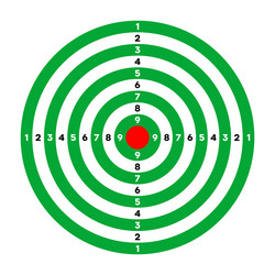 shooting range paper target with divisions marks vector image