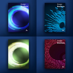 templates design set of web mail brochures mobile vector image