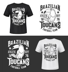 Toucan Football T-Shirt Prints Vector Image