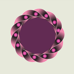 Abstract circle frame isolated design vector