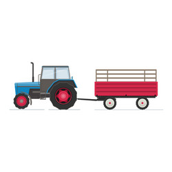 Red Agricultural Tractor and Wagon Illustration 11630243 PNG