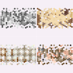 geometric backgrounds set abstract hexagonal vector image