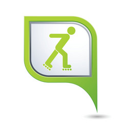 rollerskates green pointer vector image