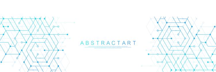 technology abstract lines and dots connect vector image
