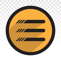 hamburger menu button flat icon for apps vector image