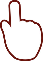 hand click cursor vector image