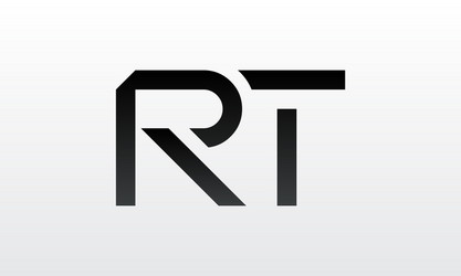 Initial rt letter logo with creative modern Vector Image