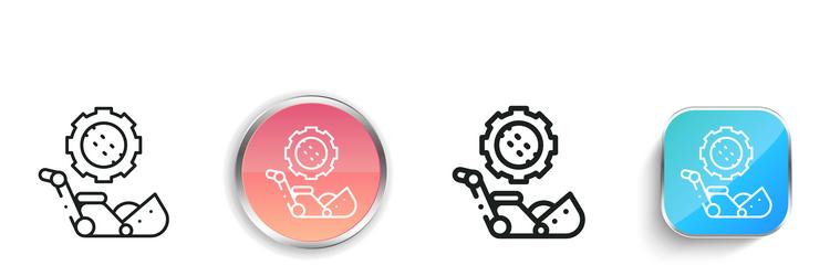 maintenance icon thin linear regular and button vector image