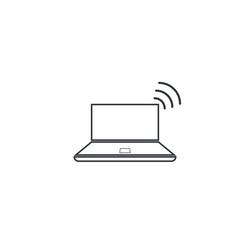 monitor computer icon vector image