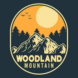 Mountain vintage badge sticker and t-shirt design vector
