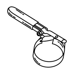 oil filter wrench icon doodle hand drawn vector