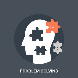 problem solving flat icon design concept vector image