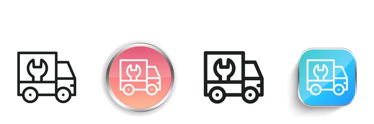 maintenance icon thin linear regular and button vector image