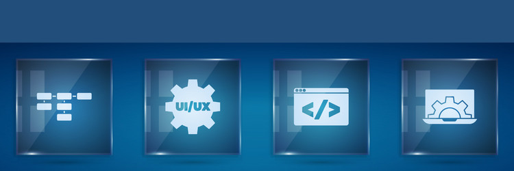 set site map ui or ux design front end vector image