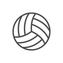 Volleyball Icon - Line Art Vector Image
