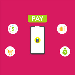 concept online and mobile payments for web page vector