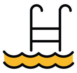 Hotel swimming pool on a white background Vector Image