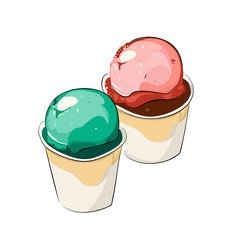 ice cream cartoon doodle icon isolated