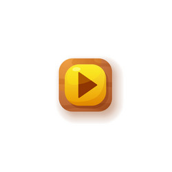 play or start action 3d button for game and app vector image