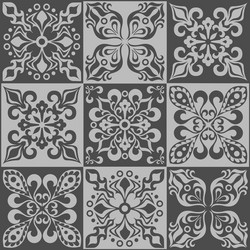 Tracery patchwork pattern moroccan tiles ornaments vector