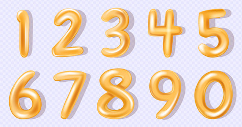 Realistic Numbers 3d numbers realistic Royalty Free Vector Image