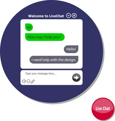 a simple chat window for the web vector image