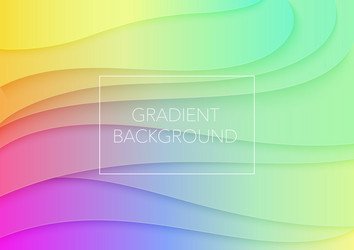 Abstract volumetric 3d gradient color paper cuted vector