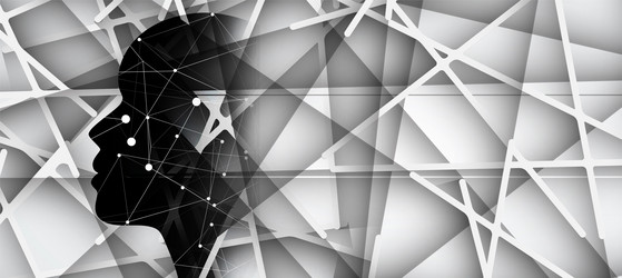 artificial intelligence technology web background vector image