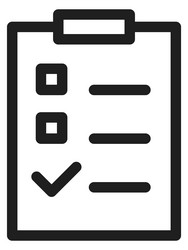 Checklist Paper Icon with Checkmark vector image