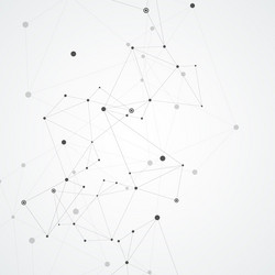 Connected abstract pattern with dots vector