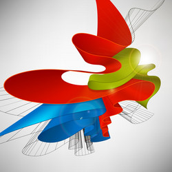 Dynamic Color Forms vector image