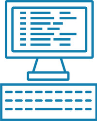 programming linear icon concept line vector image
