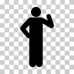 Proposal pose framed icon Royalty Free Vector Image