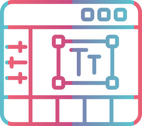 text editor line gradient design vector image