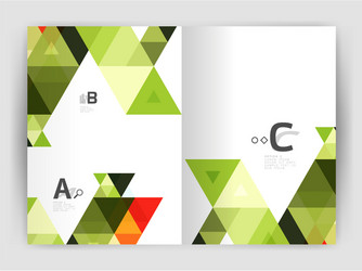 Abstract background with color triangles annual vector