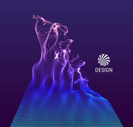 Array with dynamic emitted particles water splash vector