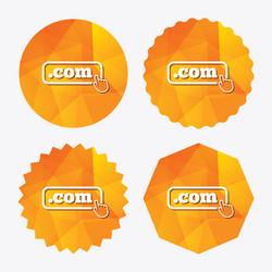 Domain com sign icon top-level internet vector