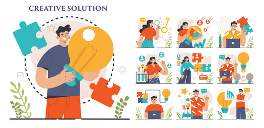 finding a solution set generation of creative vector image