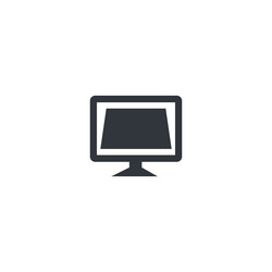 monitor computer icon vector image