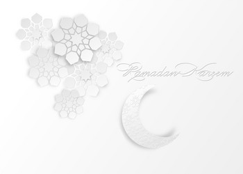 Paper graphic islamic decoration ramadan kareem vector