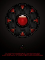 Red Abstract Background with Hexagons vector image