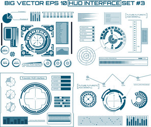 Hud interface flat Royalty Free Vector Image - VectorStock