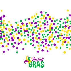 Bright abstract dot mardi gras pattern vector