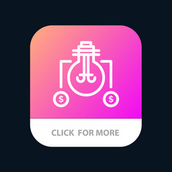 bulb idea solution dollar mobile app button vector