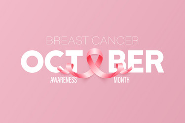 october breast cancer banner card placard Vector Image