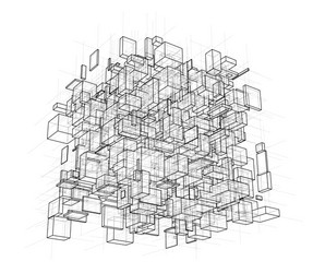 Abstract wire mesh background Royalty Free Vector Image