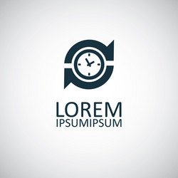 time arrow icon for web and ui on white background vector image