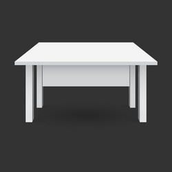 3d table for object presentation empty white top vector