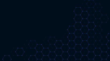 digital technology abstract hexagons background vector image